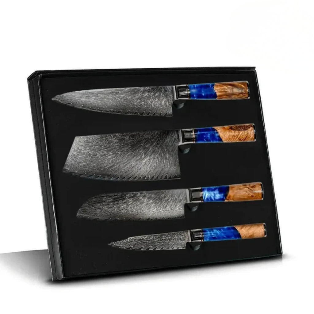 Aoki Damascus Knife Set